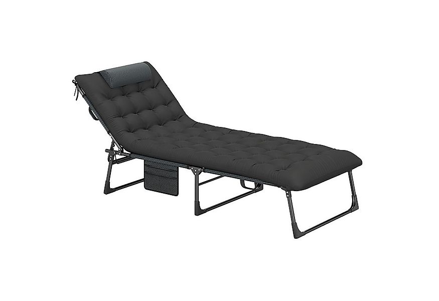 COSTWAY Feldbett klappbare Campingliege mit abnehmbare Matratze günstig online kaufen