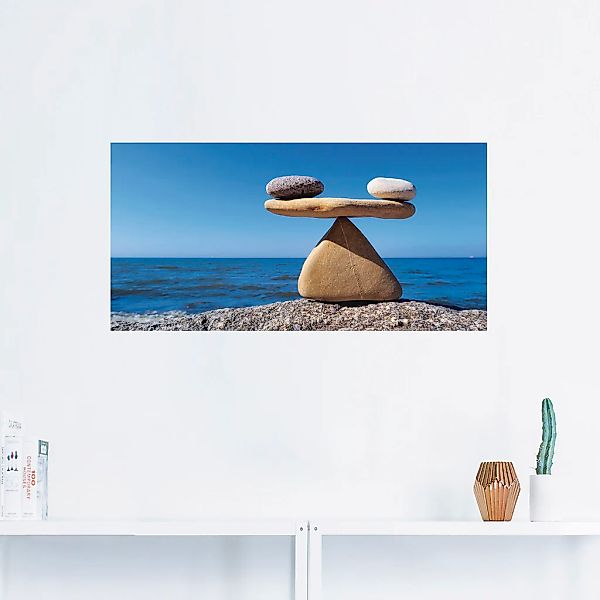 Artland Wandbild "Gleichgewicht - Steine Meer", Zen, (1 St.), als Alubild, günstig online kaufen