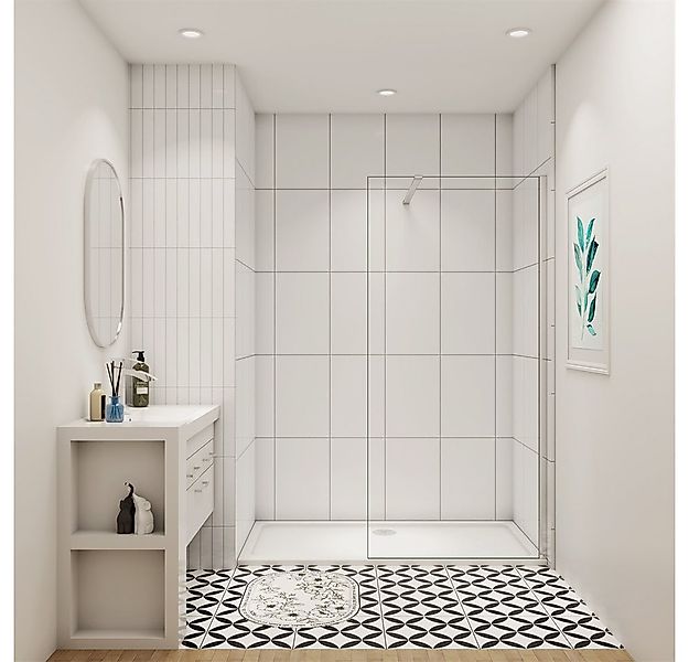 Duschparadies Duschwand 200cm Walk in DuscheEasyClean Klarglas ESG Sicherhe günstig online kaufen