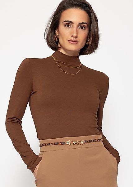 SASSYCLASSY Langarmshirt Langarmshirt Damen mit Rollkragen günstig online kaufen