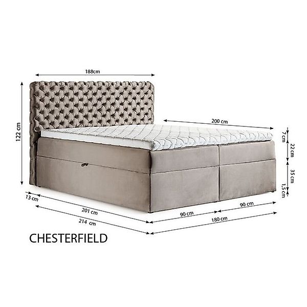 JVmoebel Bett chesterfield box spring bett schlafzimmer möbel betten king s günstig online kaufen
