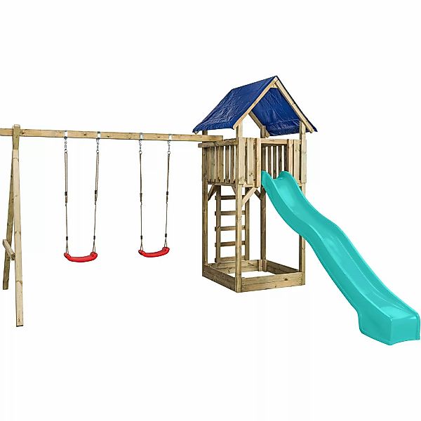 SwingKing Spielgerät Jonas mit Rutsche Türkis 421 cm x 350 cm x 297 cm günstig online kaufen