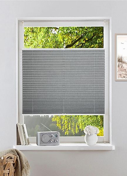 OTTO home Plissee "Willa" verdunkelnd ohne Bohren verspannt NEUHEIT in Lein günstig online kaufen