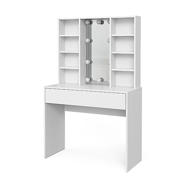 Vicco Schminktisch Alexa Weiß 93 cm mit LED Beleuchtung günstig online kaufen