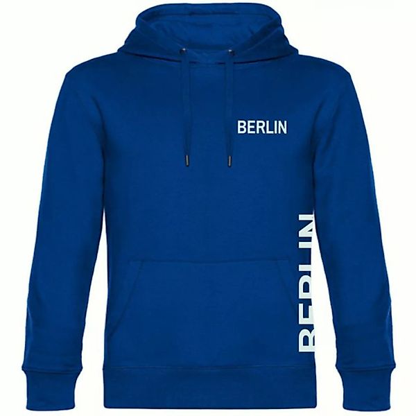 multifanshop Kapuzensweatshirt Berlin blau - Brust & Seite - Pullover günstig online kaufen