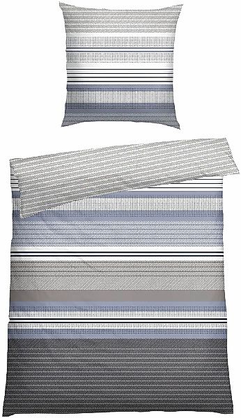 Schiesser Bettwäsche "Pino aus weicher Baumwolle in gestreifter Optik" 2 St günstig online kaufen