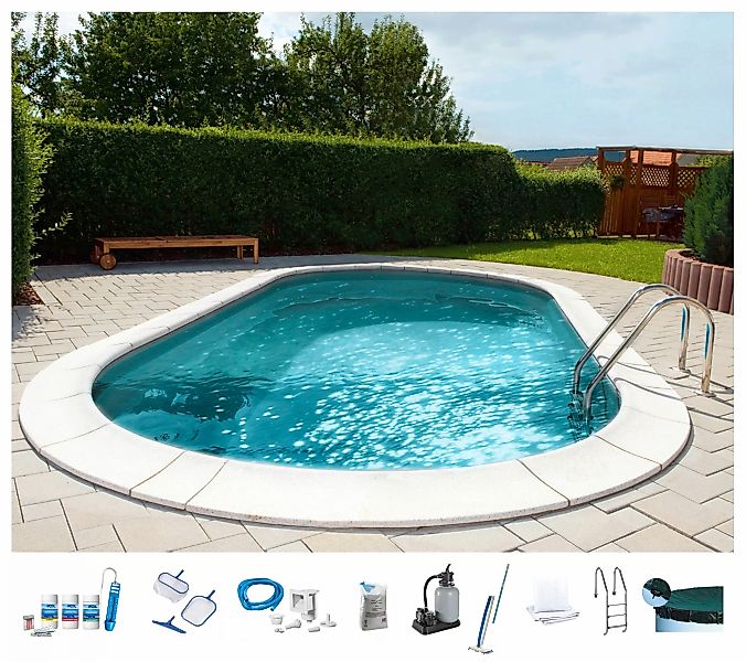 my POOL BWT Ovalpool "PREMIUM mit grauer Innenfolie", (Komplett-Set, 10 tlg günstig online kaufen