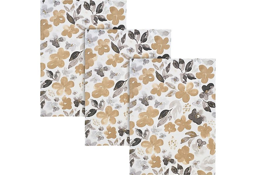 REDBEST Geschirrtuch Geschirrtuch 3er-Pack, Baumwolle Blumen günstig online kaufen