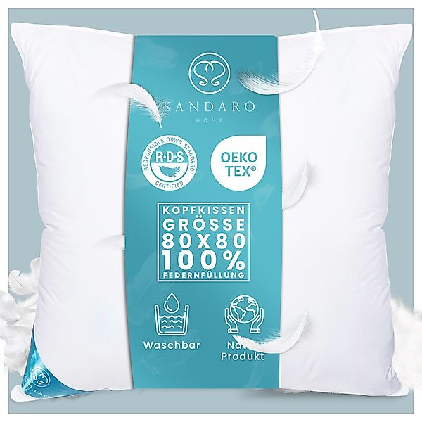 Sandaro Home Federkopfkissen 2000 gr, 100% günstig online kaufen