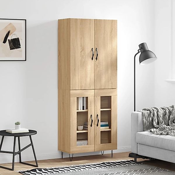 vidaXL Highboard Sonoma-Eiche 69,5x34x180 cm Holzwerkstoff 3198068 günstig online kaufen