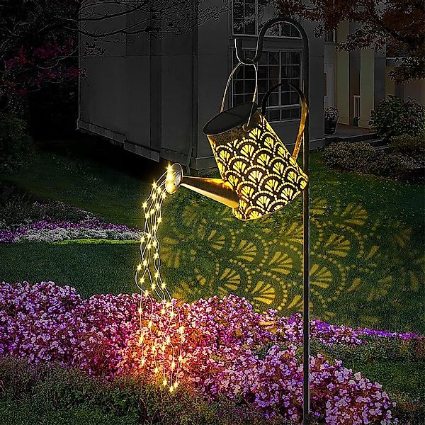 zggzerg LED Solarleuchte Solar Gießkanne Lichterkette günstig online kaufen
