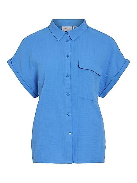 Vila Blusenshirt Kurzarm Shirt Design mit Kragen und Brusttasche VILANIA S/ günstig online kaufen