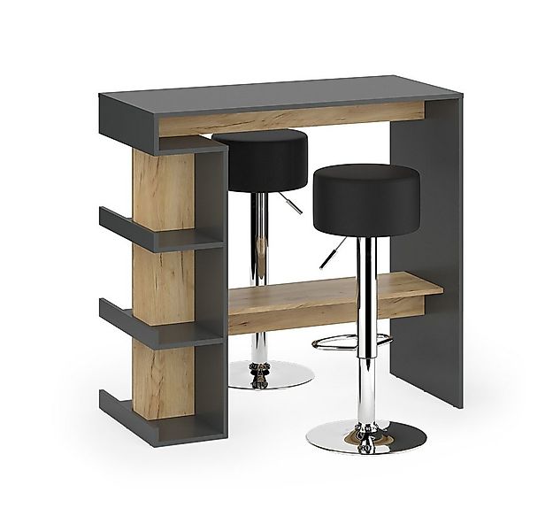 Vicco Bartisch Dana, Anthrazit/Goldkraft Eiche/Goldkraft Eiche, 108 x 50 cm günstig online kaufen
