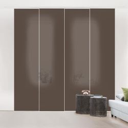 Bilderdepot24 Schiebegardine modern Flächenvorhang blickdicht Cacao günstig online kaufen
