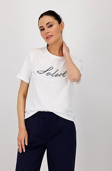 Monari T-Shirt Shirt Schmuckschrift Mit Rundhalsausschnitt günstig online kaufen
