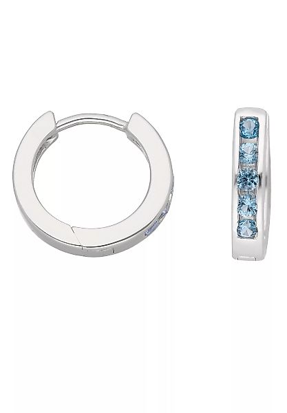 Adelia´s Paar Ohrhänger "925 Silber Ohrringe Creolen mit Zirkonia Ø 15 mm", günstig online kaufen