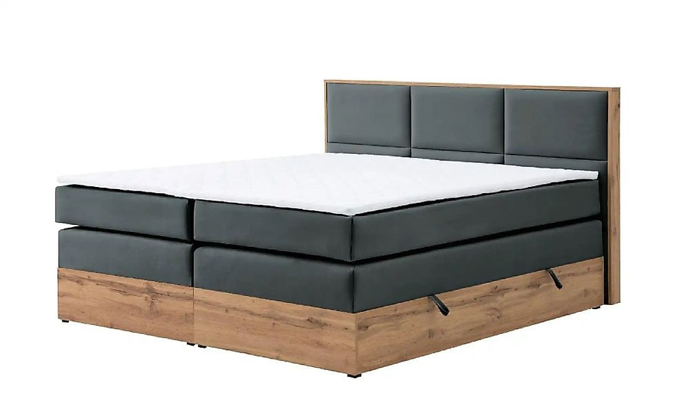Boxspringbett mit Bettkasten Vancouver ¦ grau ¦ Maße (cm): B: 180 H: 115 Be günstig online kaufen