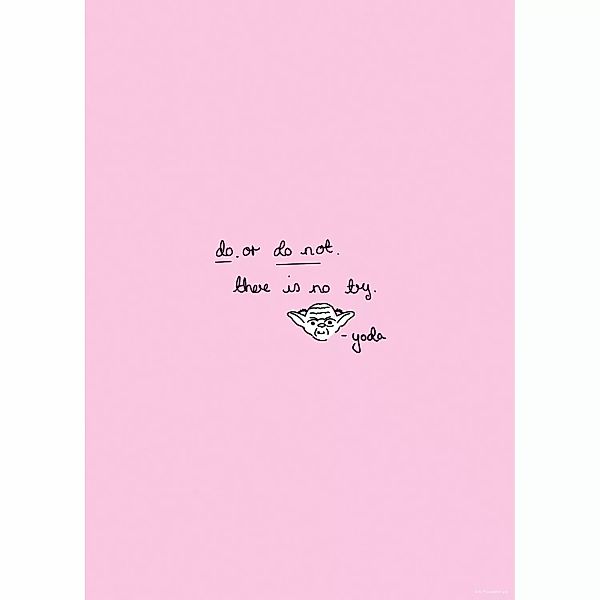 Komar Wandbild Star Wars Yoda Cute 50 x 70 cm gerollt günstig online kaufen