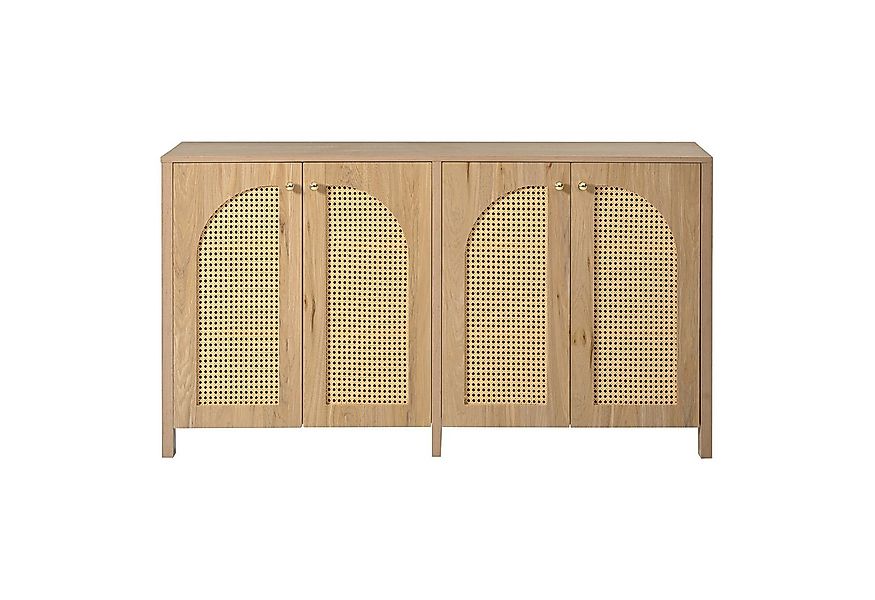 Flieks Sideboard (1 St., 145x40x80 cm), Anrichte mit 4 Rattantür Wohnzimmer günstig online kaufen