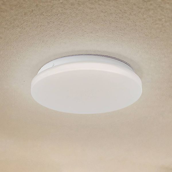 Lindby LED-Außendeckenleuchte Kirkola, 4000 K, Ø 26 cm, weiß günstig online kaufen