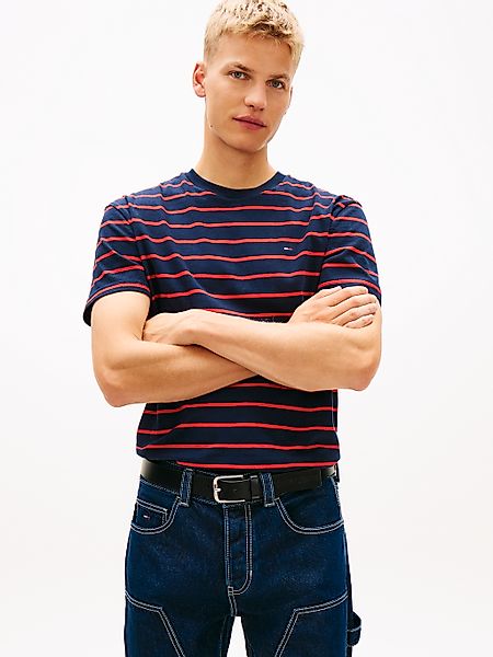Tommy Jeans T-Shirt "TJM REGULAR STRIPE" Regular fit mit Rundhalsausschnitt günstig online kaufen