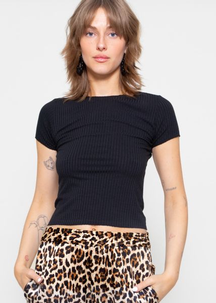 SASSYCLASSY Kurzarmshirt Geripptes T-Shirt Damen mit günstig online kaufen