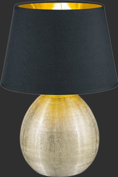 Keramik-Tischleuchte  1-flammig  goldfarbig   ¦ gold ¦ Maße (cm): H: 35  Ø: günstig online kaufen