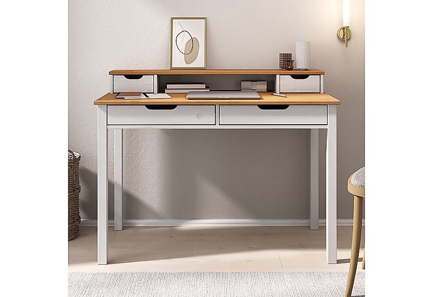 IDIMEX Schreibtisch RAUL, Bürotisch mit Stauraum aus Massivholz mit 4 Schub günstig online kaufen