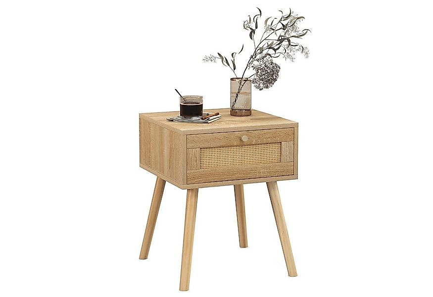 KOMFOTTEU Nachttisch Beistelltisch, mit Schublade, 40 × 40 × 55 cm günstig online kaufen