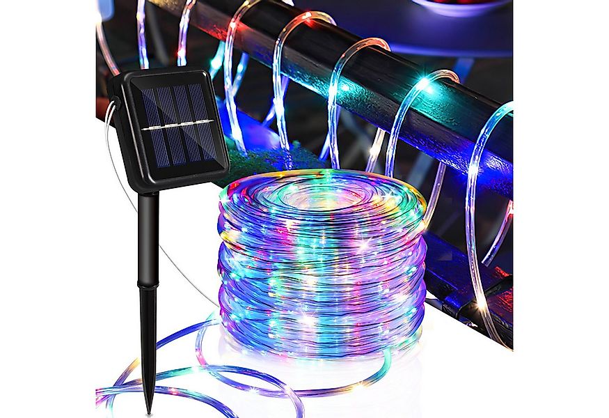 Clanmacy LED-Lichterschlauch Solar Lichterkette Lichtschlauch Beleuchtung G günstig online kaufen