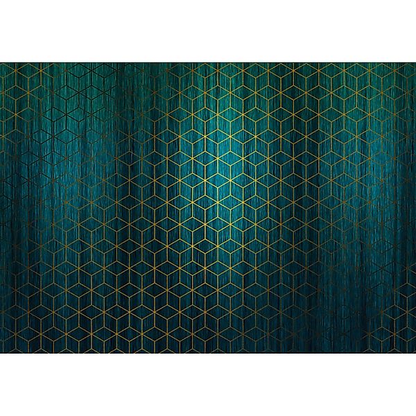 Sanders & Sanders Fototapete Grafik Blau und Gold 400 x 280 cm 611859 günstig online kaufen