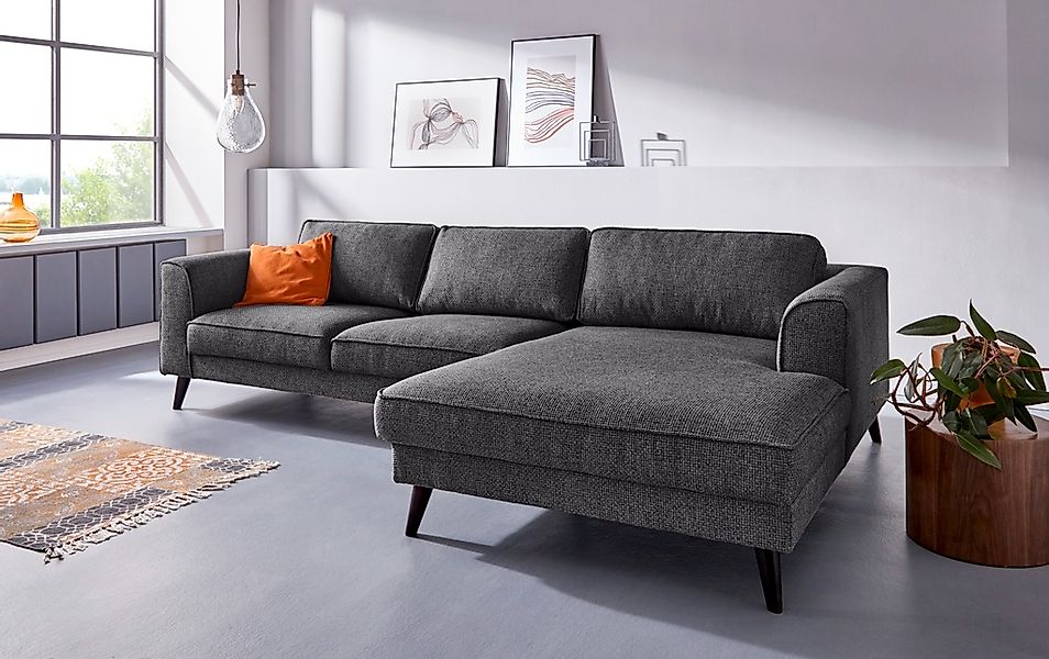 INOSIGN Ecksofa "Lumber Jack, elegant und bequem, Breite 280, hoher Fuß, L- günstig online kaufen