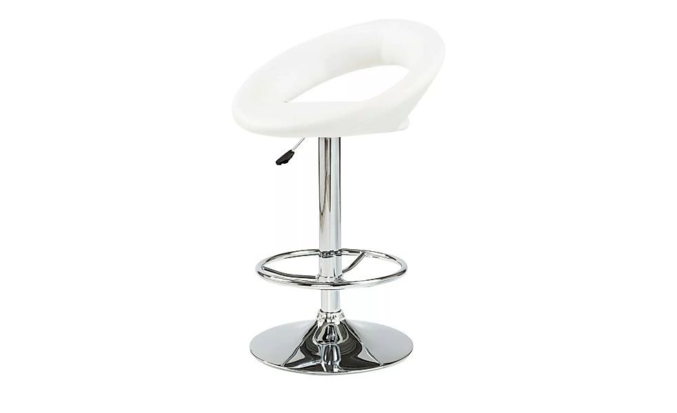 Barhocker verstellbar weiß - weiß - 55 cm - 81 cm - 49 cm - Stühle > Barhoc günstig online kaufen