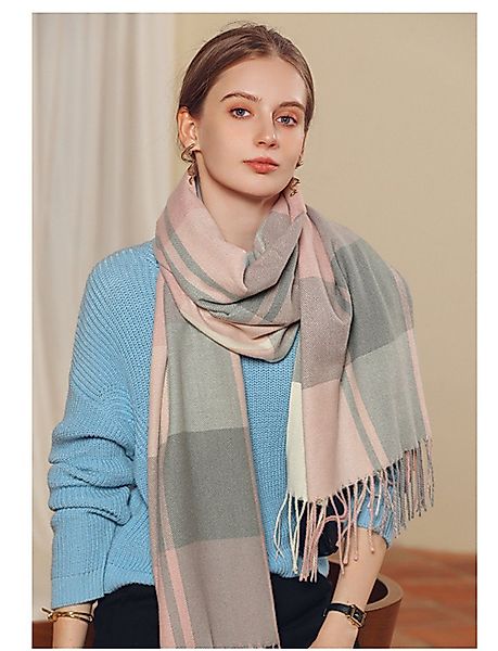 XDeer Wollschal Damen Schal,kuschelweich Karo,Winter Schal günstig online kaufen
