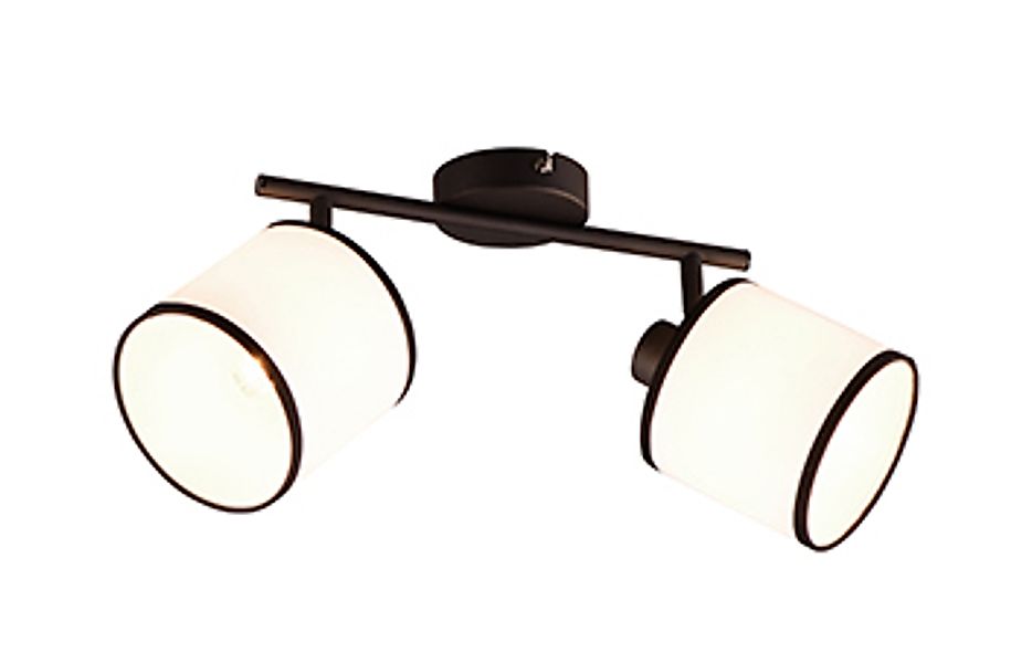 Spot 2xE14 Metall Schwarz Matt / Weiß günstig online kaufen