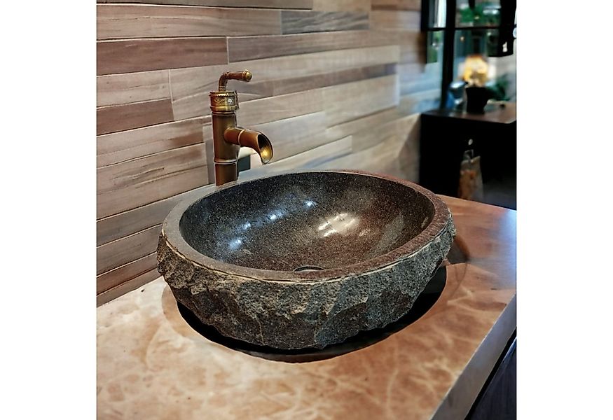 Kinaree Aufsatzwaschbecken Naturstein Waschbecken Andesit Marmor, Naturstei günstig online kaufen