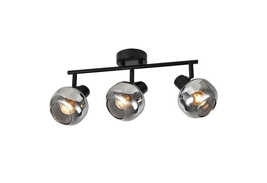 ZMH Deckenleuchte Wohnzimmer 350° Drehbar Rauchgrau Glas Retro Flurlampe fü günstig online kaufen