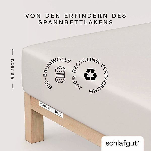 Schlafgut Spannbettlaken »CASUAL u.a. in Gr. 90x200, 140x200 oder 180x200 c günstig online kaufen