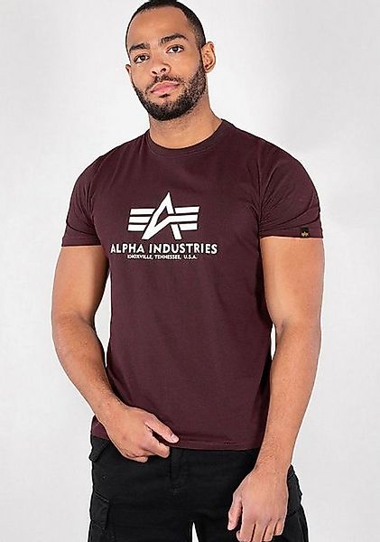 Alpha Industries  T-Shirts & Poloshirts Basic T-Shirt - deep maroon günstig online kaufen