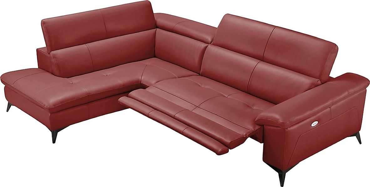 Egoitaliano Ecksofa "Martine", mit Ottomane, elektrischer Relaxfunktion und günstig online kaufen