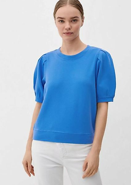 s.Oliver Kurzarmshirt Sweatshirt mit halblangem Arm Raffung günstig online kaufen