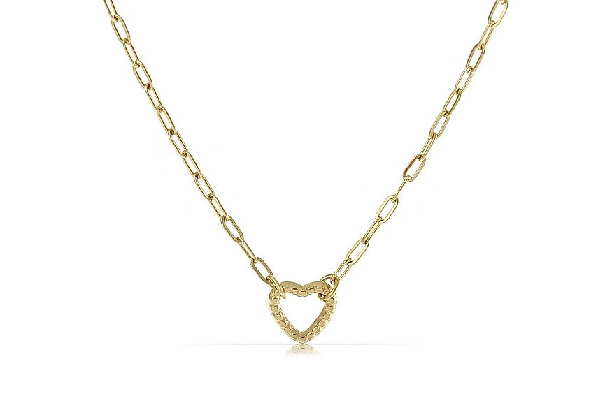 Made by Nami Herzkette Damen Halskette goldfarben mit Herzanhänger verstell günstig online kaufen