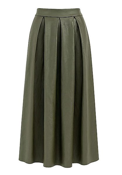 Mississhop Lederimitatrock Damen Faltenrock – Kunstleder – Maxi-Länge M.413 günstig online kaufen