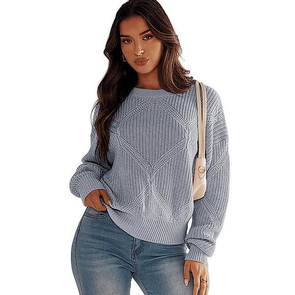 AUKUU Strickpullover Winter-Damen-Pullover im locker geschnittenen Stil mit günstig online kaufen