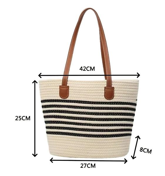 Coonoor Strandtasche Strohtaschen für Damen, Reisestroh-Tote günstig online kaufen