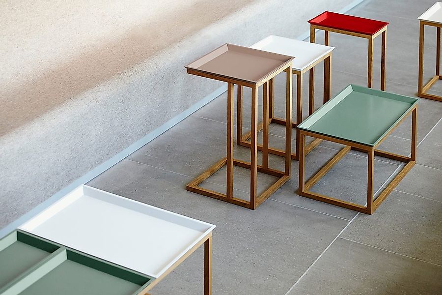 Beistelltisch Mira 57 x 35 x 35 cm, inklusive Tablett Taupe günstig online kaufen