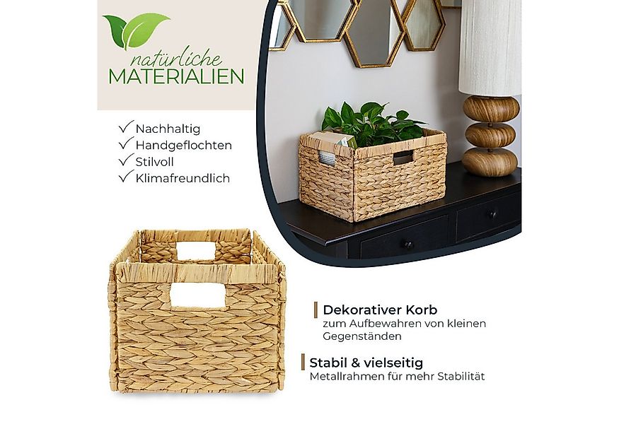 HMF Regalkorb Aufbewahrungskorb, Korb geflochten aus Wasserhyazinthe, passe günstig online kaufen