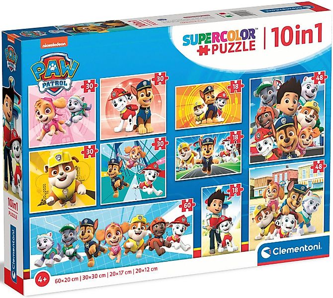 Clementoni® Puzzle Supercolor, PAW Patrol 10 in1, 330 Puzzleteile, Made in günstig online kaufen