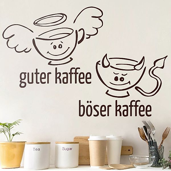 Wandtattoo Spruch Guter böser Kaffee günstig online kaufen