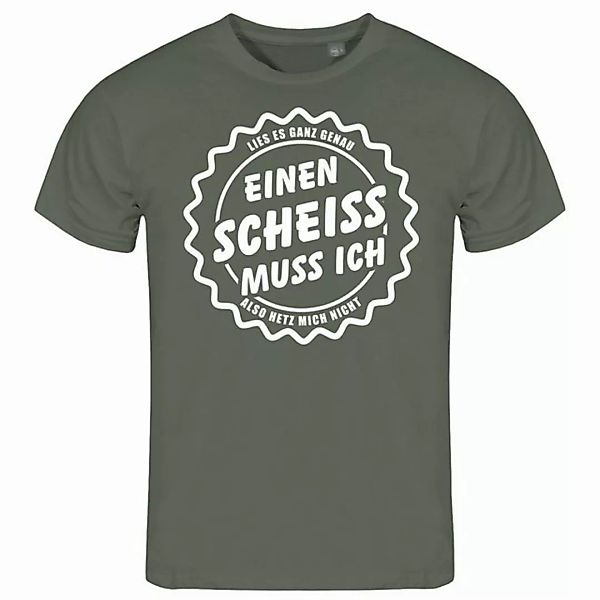 deinshirt Print-Shirt Herren T-Shirt Einen Scheiß muss Ich Funshirt mit Mot günstig online kaufen